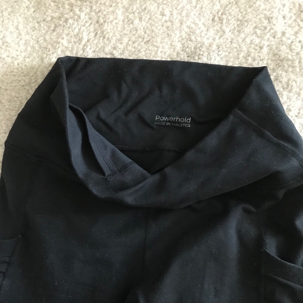 Fabletics Powerhold Mesh Capris Leggings Black - image 7